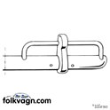 Rear Bumper, VW Beetle 1200, to 07/73, Chrome