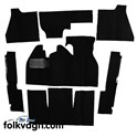 Carpet kit, Volkswagen Beetle 1302, black