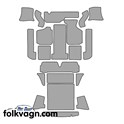 Carpet kit, Volkswagen, Karmann Ghia, 1956-1968, black