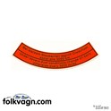 Air cleaner sticker, Volkswagen, 08/52–07/66