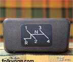 Shift Pattern Sticker, Volkswagen, Clear, White Print