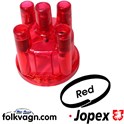 Distributor Cap, Red Transparent, VW (JOPEX)