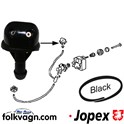 Washer Jet, 2 Nozzles, Black, VW  (JOPEX)