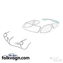 Rear window, Volkswagen, Karmann Ghia 1955-1974