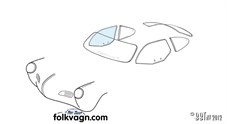 Door window right, Volkswagen Karmann Ghia 08/59-