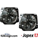 Headlight Insert Set Crystal, VW (JOPEX)